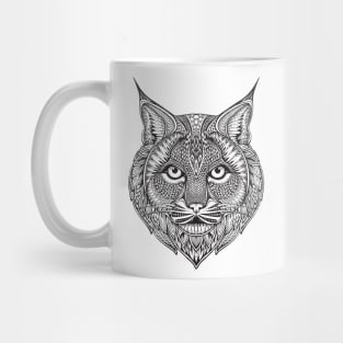 cat tattoo black and white Mug